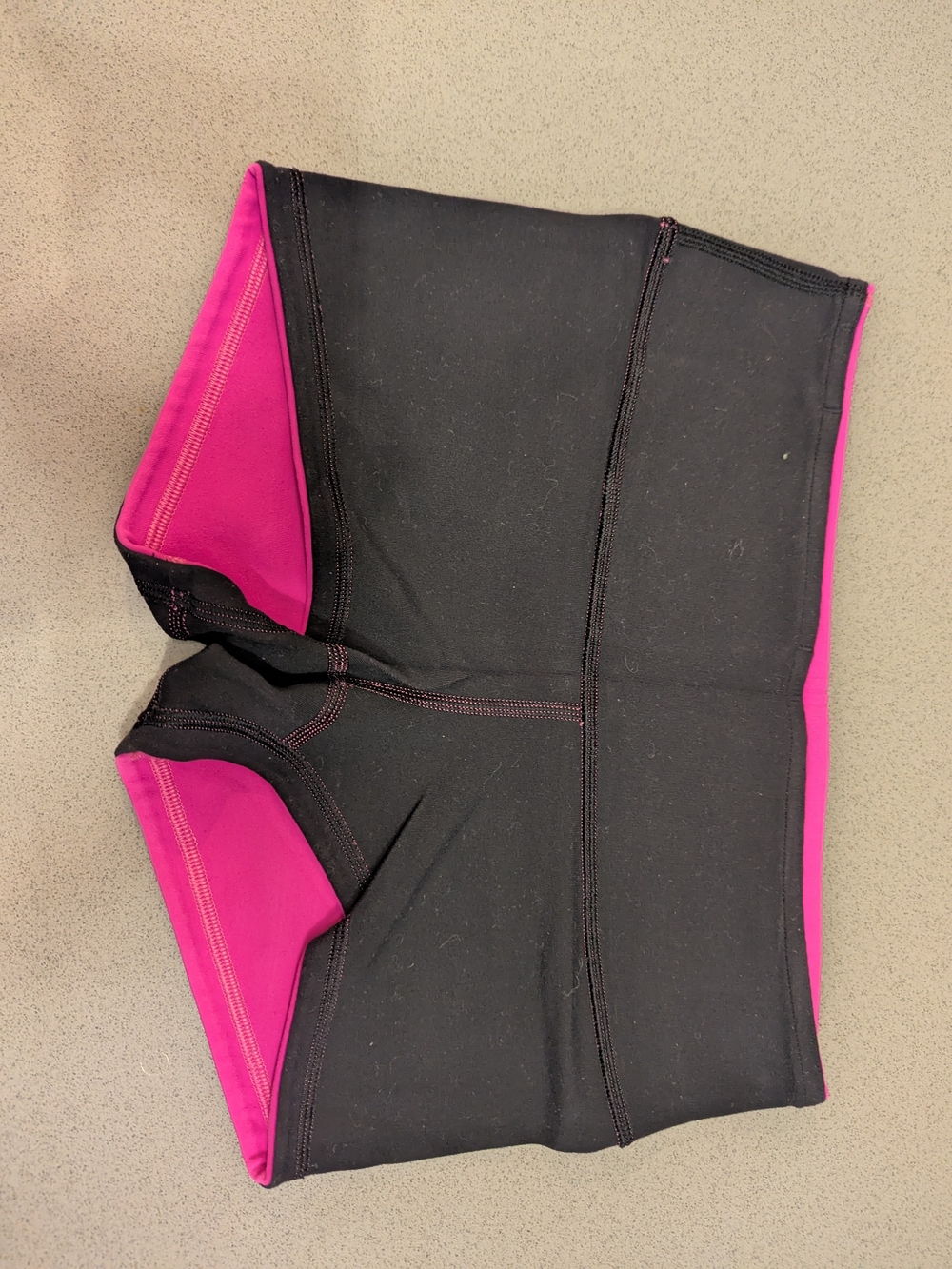 Lululemon Black and Hot Pink Reversible Shorts